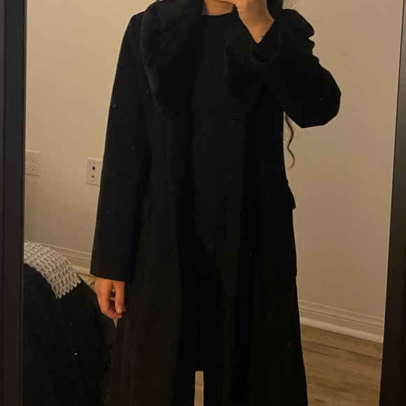 Benetton fur collar coat - Picture 4 of 5